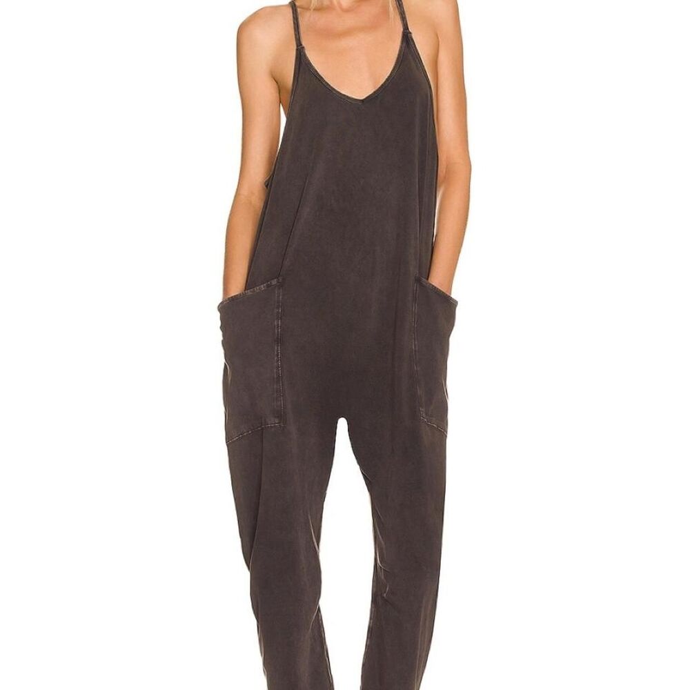 Free-people Women's Brown and Black Jumpsuit